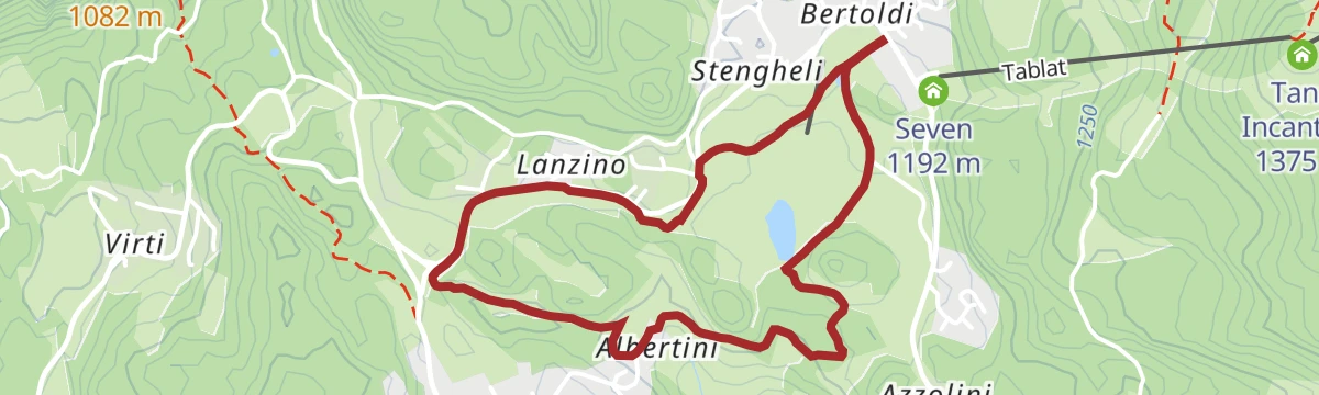 Route map: 822 - Bertoldi - Lanzino - Albertini